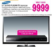 Samsung 51" 3D FHD Plasma TV (PS51E550) + Blu-Ray Player
