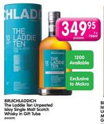Bruichladdich The Laddie Ten Unpeated Islay Single Malt Scotch Whisky In Gift Tube-1x750ml