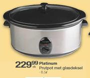 Platinum Prutpot Met Glasdeksel - 6.5 Ltr Elk