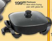Platinum Non-Stick Frying Pan With Glass Lid - Each