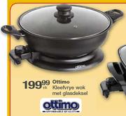 Ottimo Kleefvrye Wok Met Glasdeksel - Elk