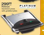 Platinum Sandwich Press With Griddled Plate - Each