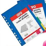 Aro Indexes and Dividers-1-5 Tabs Per Pack