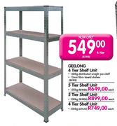 Geelong 4 Tier Shelf Unit-350kg Each