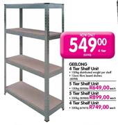 Geelong 5 Tier Shelf Unit-350kg Each