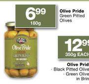Olive Pride Green Pitted Olives-180g