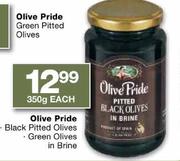 Olive Pride Black Pitted Olives/Green Olives In Brine-350g Each