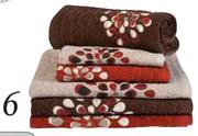 Glodina Starburst Embroided Towels Bath Sheet-Each