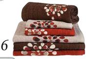 Glodina Starburst Embroided Towels Bath Towel-Each