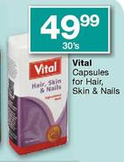 Vital Capsules For Hair, Skin & Nails-30's
