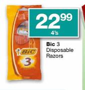 Bic 3 Disposable Razors-4's