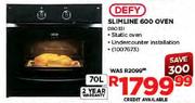 Defy Slimline 600 Oven-70Ltr(DBO331)