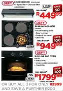Defy Cookerhood(DCH271/290) + Defy Slimline 600 Hob(DHD330) + Defy Slimline 600 Oven-70Ltr(DBO331)