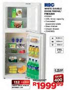 KIC White Double Door Fridge/Freezer-215Ltr(KT523WH)