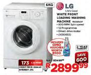 LG White Front Loading Washing Machine-6kg(FB056NDP)