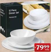 Panache Wit Eetservies-12 Stuk Per Stel