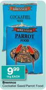 Brennco Cockatiel Seed/Parrot Food-1kg Each