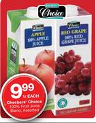 Checkers' Choice 100% Fruit Juice Blend-1ltr Each