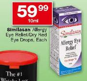 Similasan Allergy Eye Relief/Dry Red Eye Drops-10ml Each