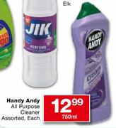 Handy Andy All Purpose Cleaner Assorted-750ml Each