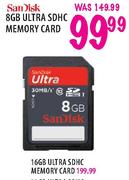 Sandisk 16GB Ultra SDHC Memory Card