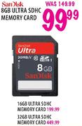 Sandisk 8GB Ultra SDHC Memory Card