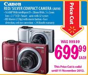Canon Red/Silver Compact Camera(A810)