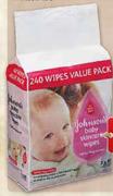 Johnson's Baby Wipes Assorted-240g
