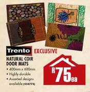 Trento Natural Coir Door Mats-400mm x 600mm