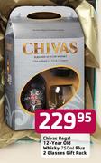 Chivas Regal 12-Year Old Whisky-750ml Plus 2 Glasses Gift Pack