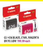 Canon CLI-426 Black,Cyan,Magenta Or Yellow Each