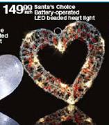 Santa's Choice Battery Operated LED Beaded Heart Light