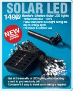 Santa's Choice Solar LED Lights-100's Per Pack