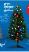 Battery Operated Christmas Tree With Multi Coloured Lights-90cm