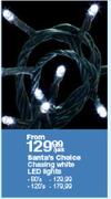 Santa's Choice Chasing White LED Lights-80's Per Pack