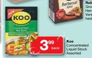 Koo Concentrated Liquid Stock Assorted-Each