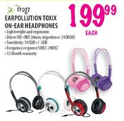 Ifrogz Earpollution Toxix On-Ear Headphones-Each