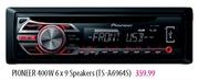 Pioneer 400W 6x9 Speakers (TS-A6964S)
