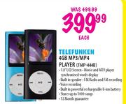 Telefunken 4GB MP3/MP4 Player (TMP-444B)-Each