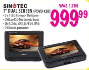 Sinotec 7" Dual Screen (PDVD-X2B)