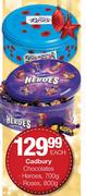 Cadbury Chocolates Heroes-700g/Roses-800g Each
