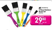 Academy 5 Piece Rainbow Brush Set-per set