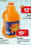 Brookes Oros Concentrated Squash Assorted-2L Each
