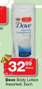 Dove Body Lotion - 400ml Each