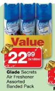 Glade Secrets Air Freshener Banded Pack - 3 x 180ml