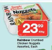 Rainbow Crumbed Chicken Nuggets Assorted-400g Each