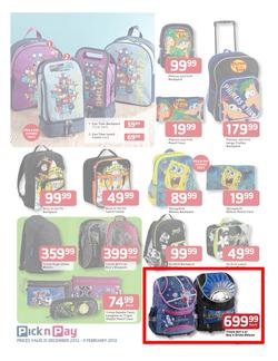 Pick n Pay : Save on Back to School Gear (31 Dec - 3 Feb), page 9