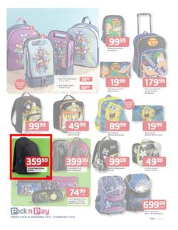 Pick n Pay : Save on Back to School Gear (31 Dec - 3 Feb), page 9