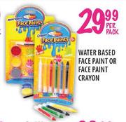 Water Based Face Paint Or Face Paint Crayon-Per Pack