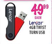 Lexar 4GB Twist Turn USB-Each
